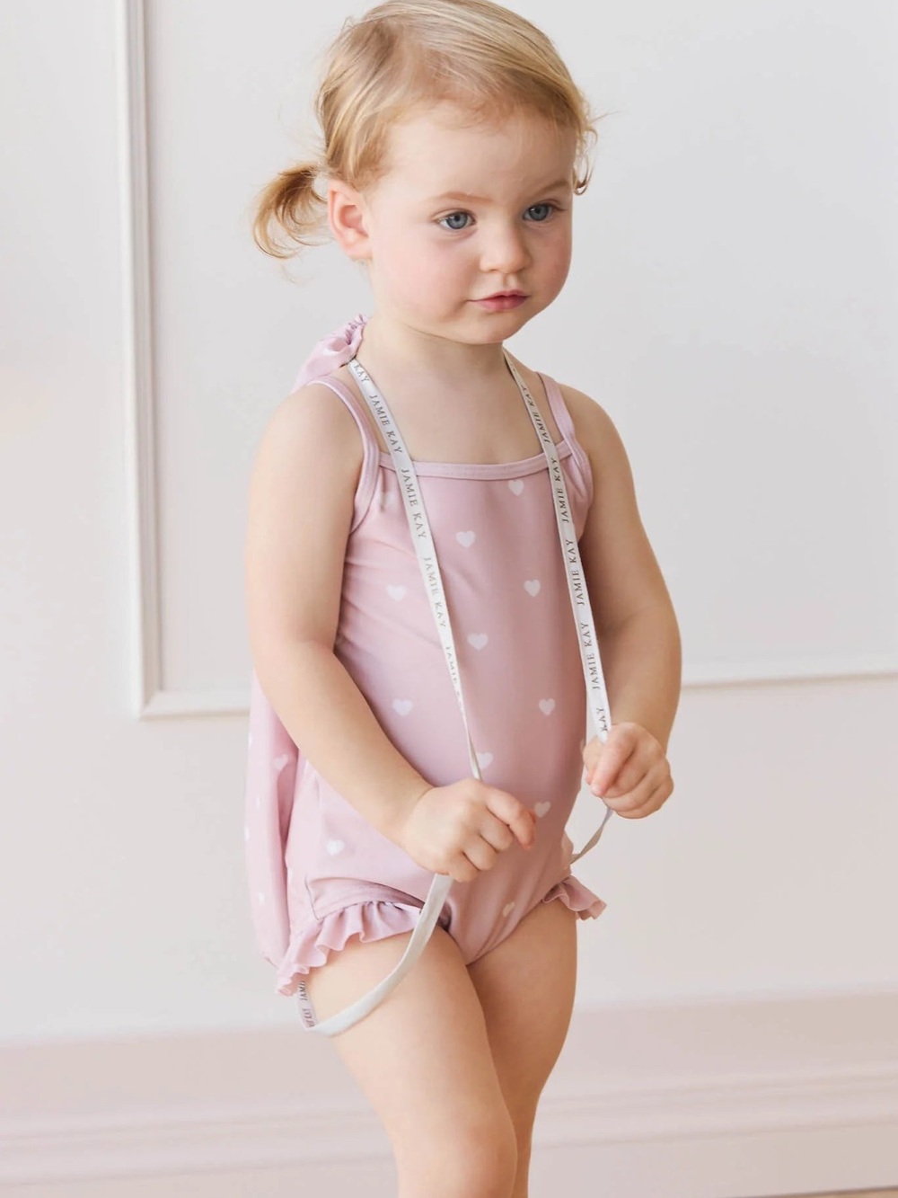 Jamie Kay Robin Swimsuit Mon Amour Rose Heart Print 6-12M NWT